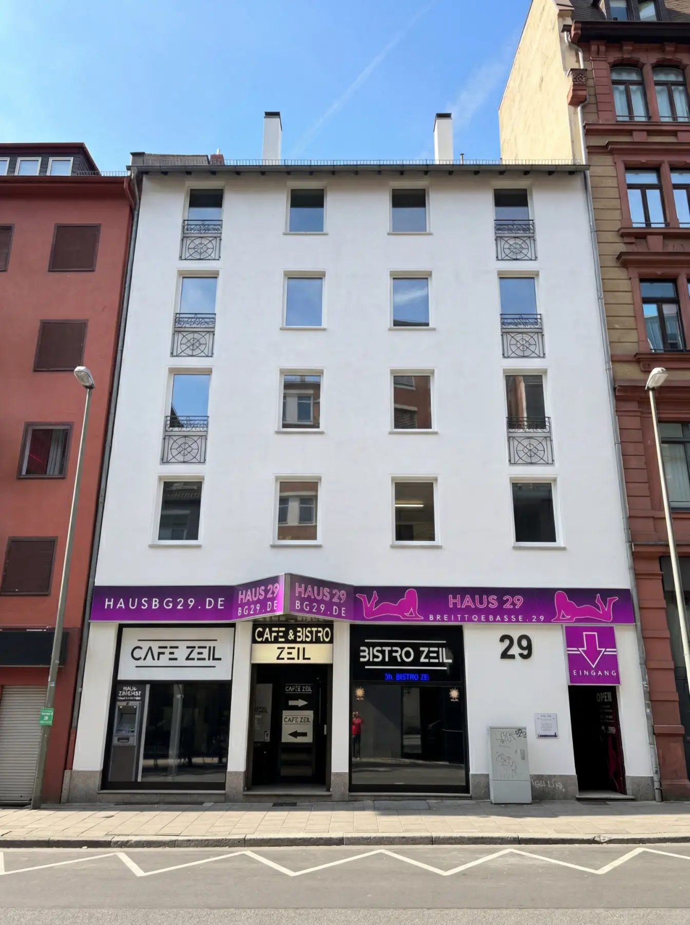 Fassade des Hauses 29 in der Breiten Gasse in Frankfurt